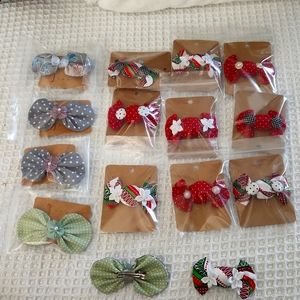 HANDMADE HAIR CLIPS.4 FOR 10 DOLL. Or 1 FOR 3 DOLLARES